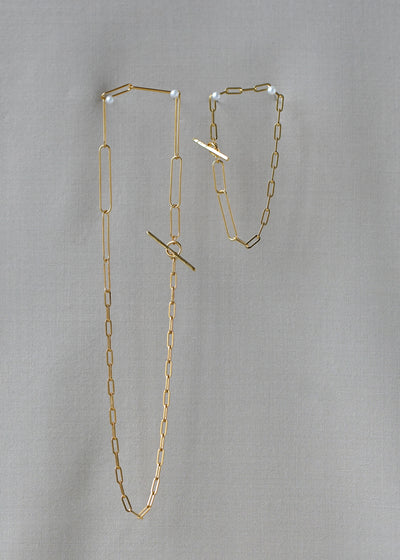Two Chain Paperclip Necklace (Pre-order)