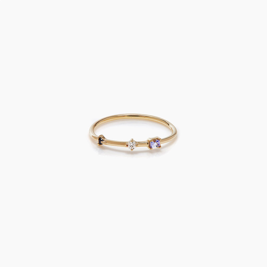 Three Stone Diamond Bamboo Ring | Otiumberg