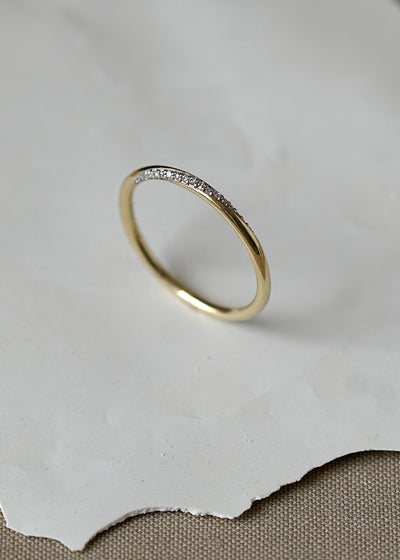 Twisted Diamond Thread Ring