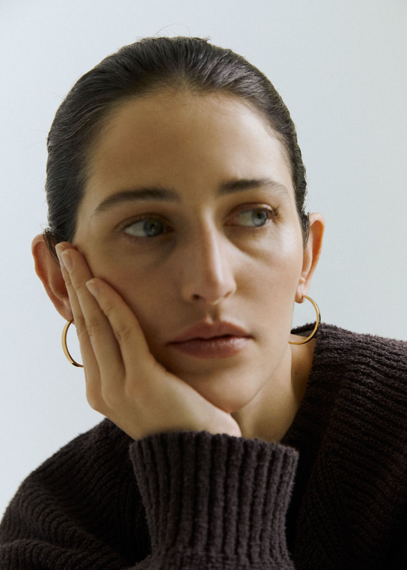 Staple hoop earring