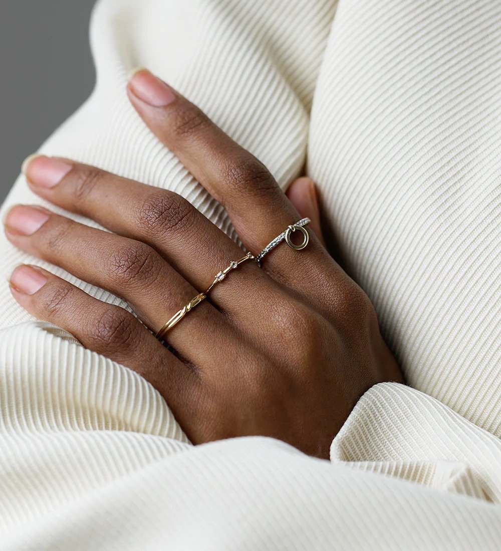 9 karat solid gold rings