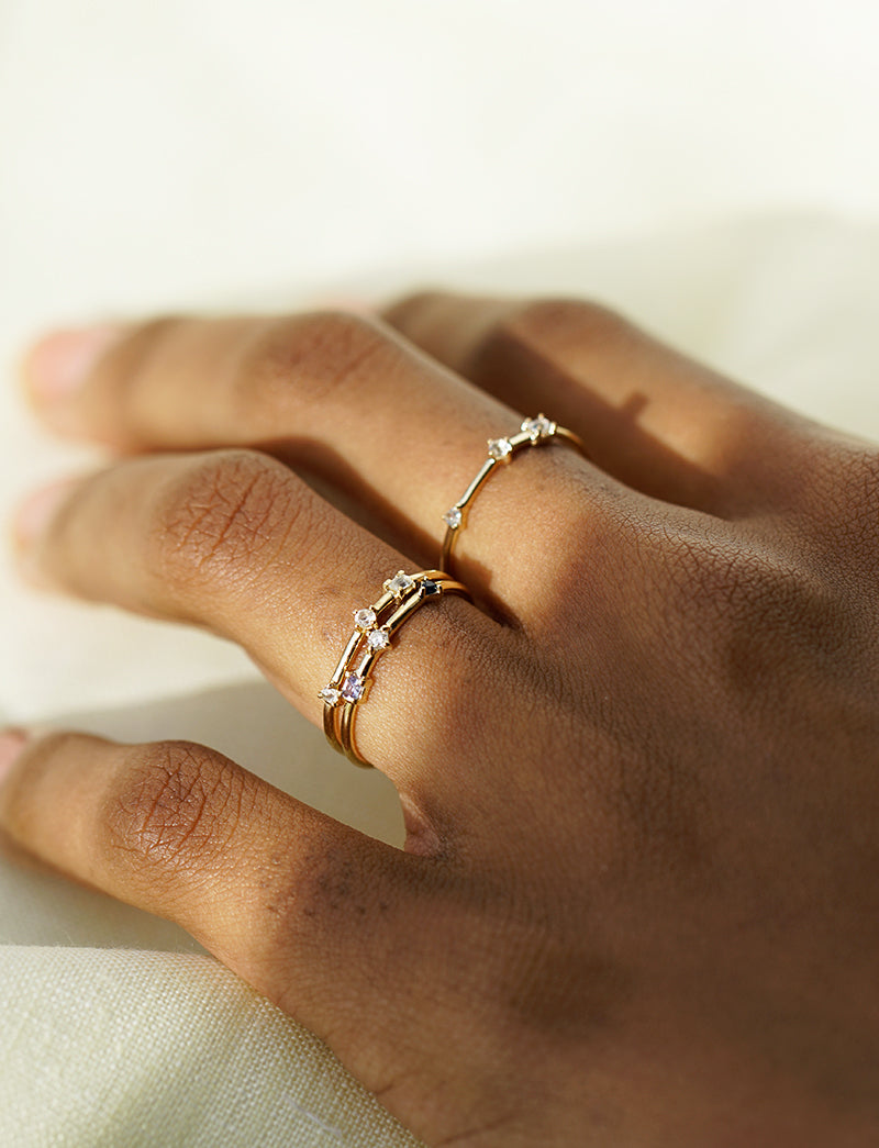 Gold thread ring