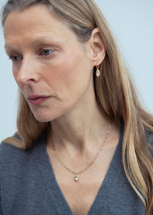 Marquise Quartz Drop Earrings