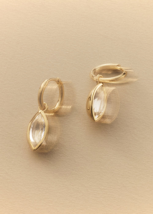 Marquise Quartz Drop Earrings