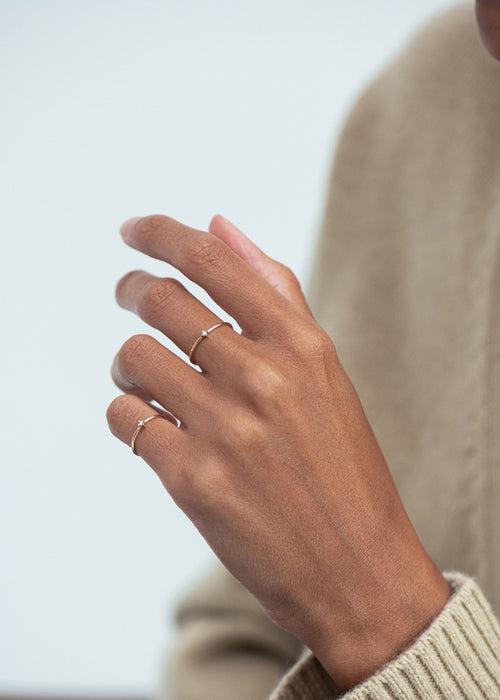 Diamond Bamboo Ring