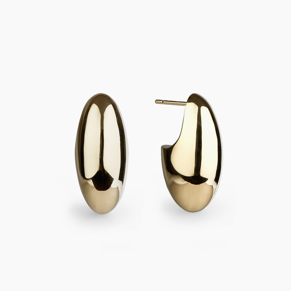 Otiumberg gold pebble earrings