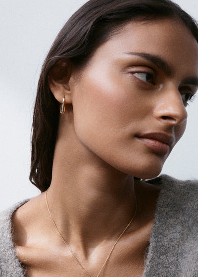 Pavé Roscida Drop Hoops