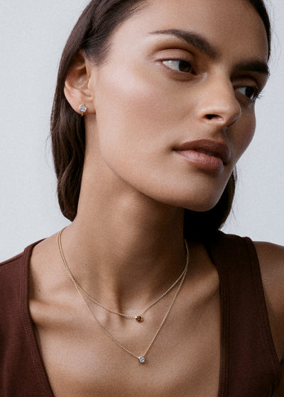 Midnight Diamond Domino Necklace