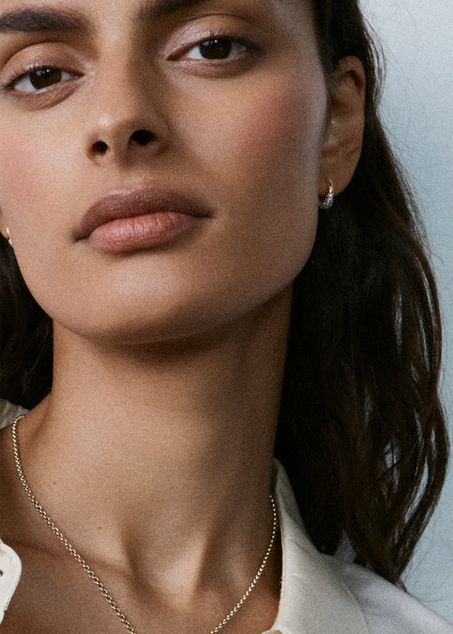 9kt Small Diamond Roscida Drop Earrings