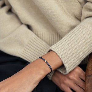 Diamond Bezel Cord Bracelet