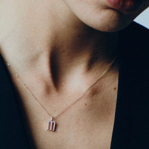 Diamond Initial Pendant