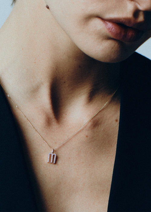 Diamond Initial Pendant
