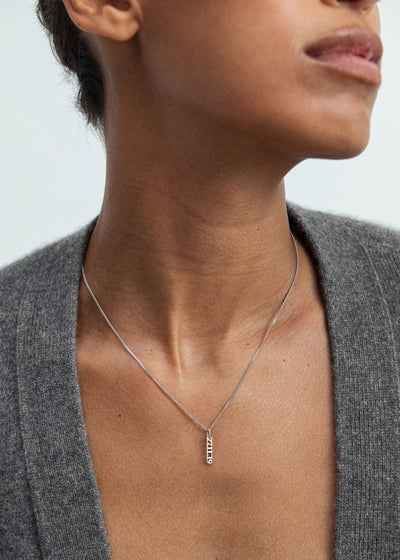 Silver Date Pendant (Made To Order)