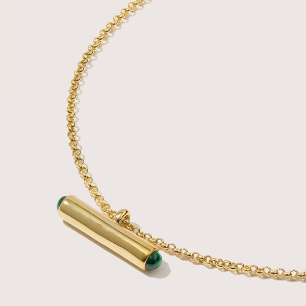 Vestige Malachite Toggle Necklace