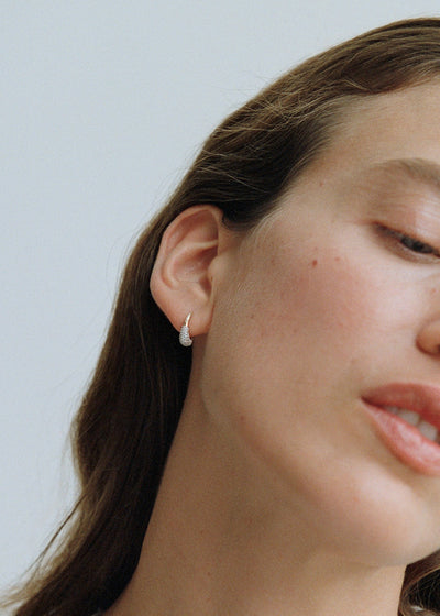 Small Diamond Roscida Drop Earrings