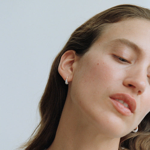 Small Diamond Roscida Drop Earrings