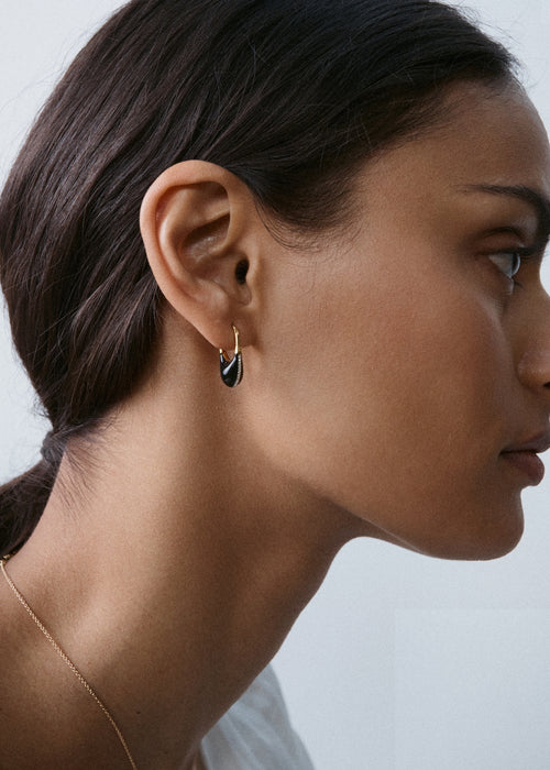 Pavé Roscida Drop Hoops