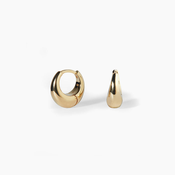 Linjer Mini Hoop - Gold Vermeil