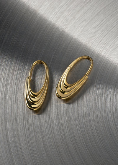 Large Roscida Ridged Hoops