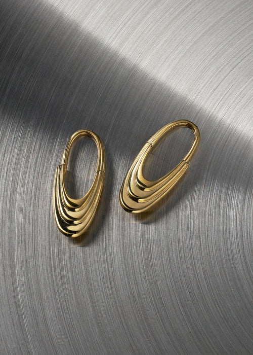 Large Roscida Ridged Hoops