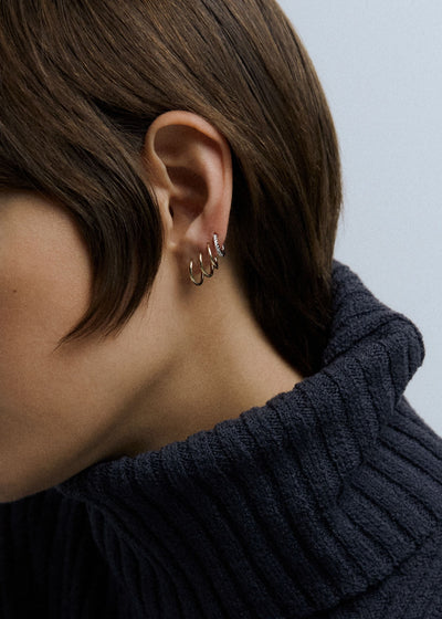 Gold Diamond Huggies