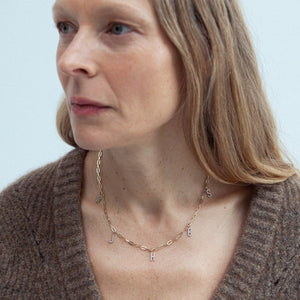 Personalised Initial Diamond Necklace (Made To Order)