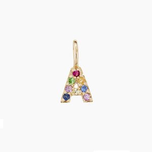 Rainbow Initial Pendant