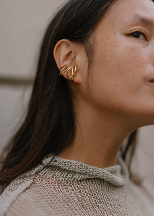 High Noon Gold Plated Ear Cuffs – Suhani Pittie