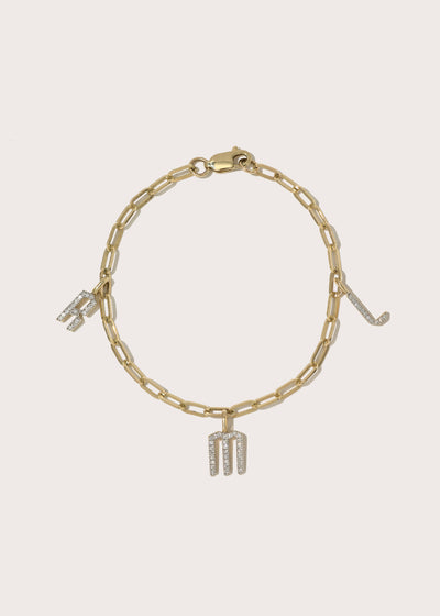 Diamond Charm Bracelet (Made To Order)