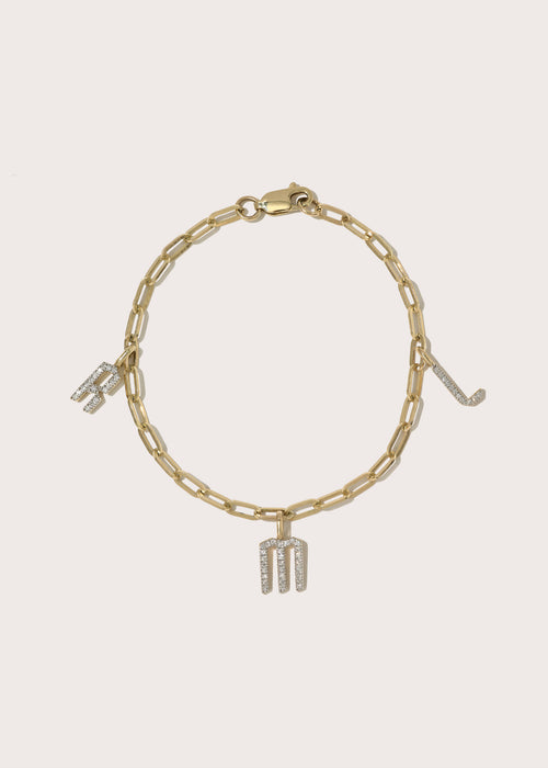 Diamond Charm Bracelet (Made To Order)