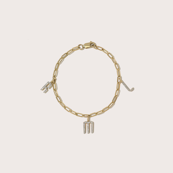 Diamond Charm Bracelet (Made To Order)