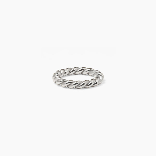 chunky silver twist ring