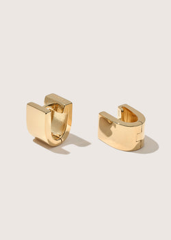 Chunky Square Huggie Earrings
