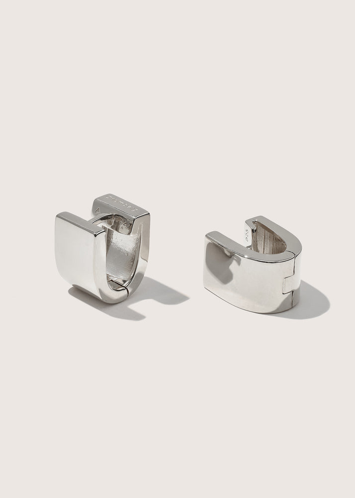 Chunky Square Huggie Earrings