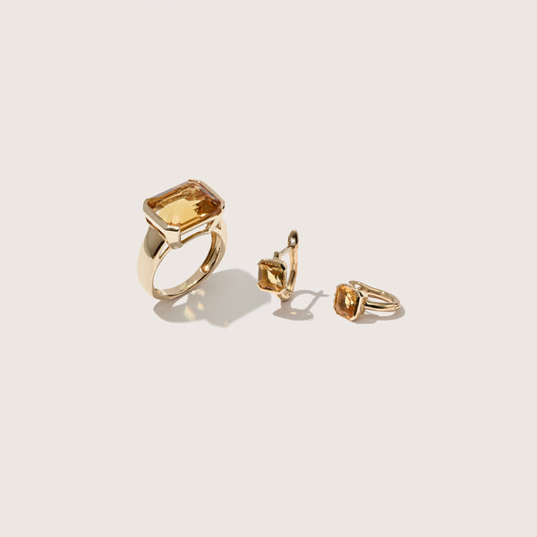 14kt Citrine Domino Set