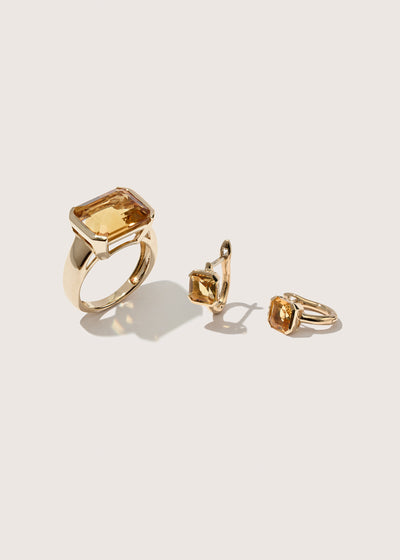 14kt Citrine Domino Set