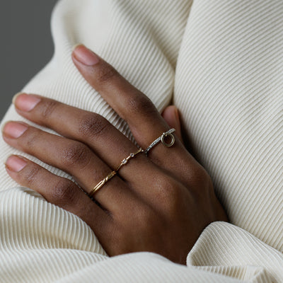 Three Stone Bamboo Ring | Otiumberg