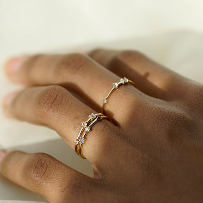 Three Stone Bamboo Ring | Otiumberg