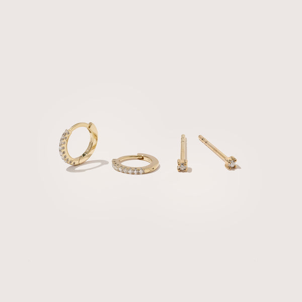 Diamond Huggies & Studs Edit - Set 1