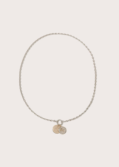 Diamond Zodiac & Engraved Eternal Necklace