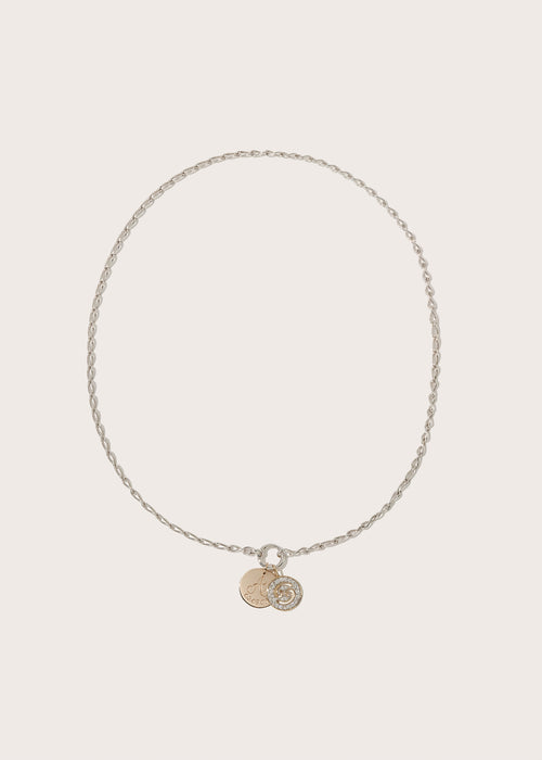 Diamond Zodiac & Engraved Eternal Necklace