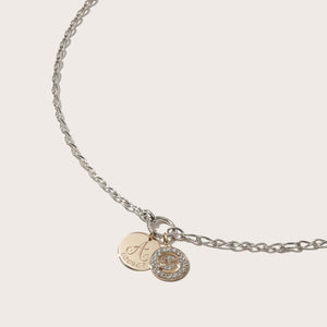 Diamond Zodiac & Engraved Eternal Necklace
