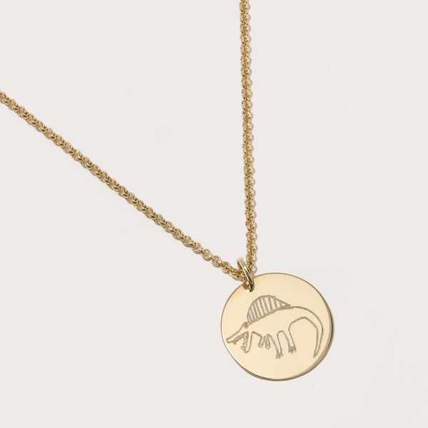 Large Solid Gold Disc with Picture Engraving
