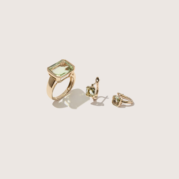 14kt Mint Quartz Domino Set