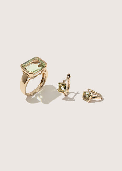 14kt Mint Quartz Domino Set