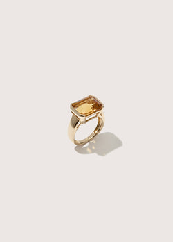 Citrine Domino Ring