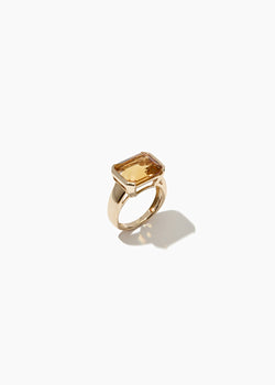 Citrine Domino Ring