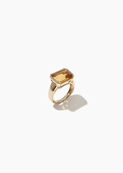 Citrine Domino Ring