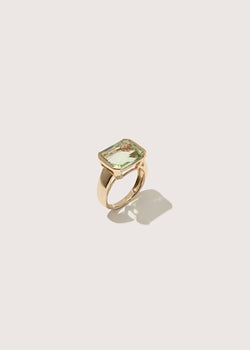 Mint Quartz Domino Ring