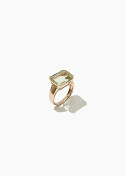 Mint Quartz Domino Ring